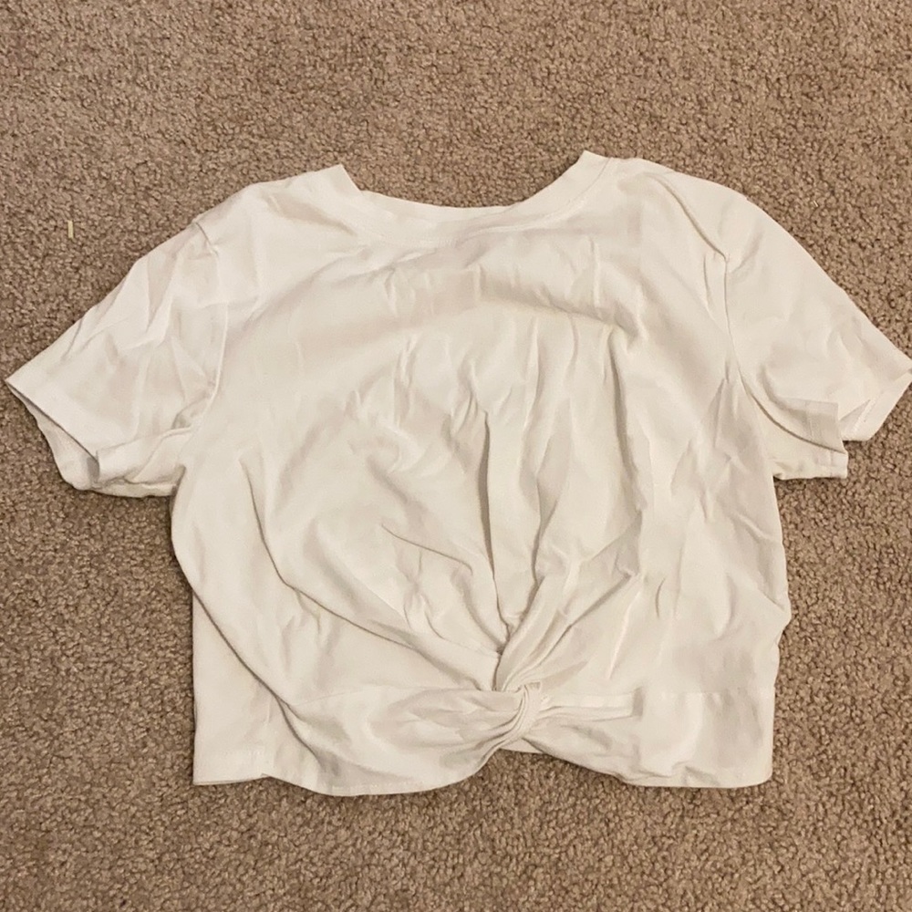 white crop shirt